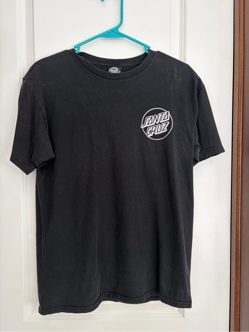Santa Cruz Skateboards Black Short Sleeve Logo Tee